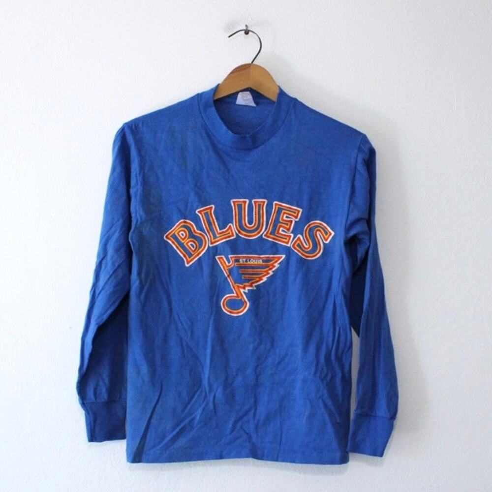 Vintage St Louis Blues Ice Hockey Long Sleeve T Shirt Small